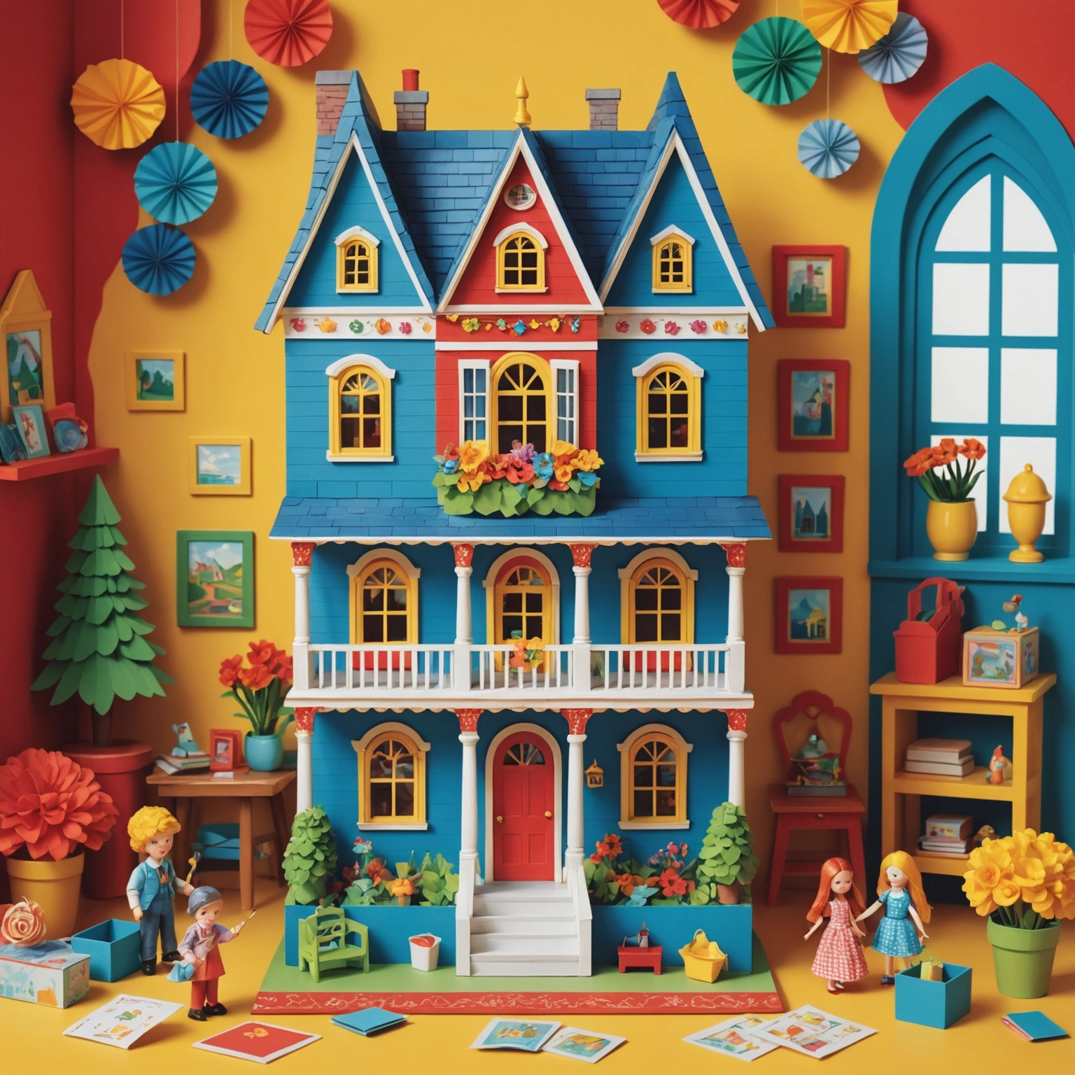 Как сделать домик из бумаги: для кукол и игрушек — творческий проект для всей семьи