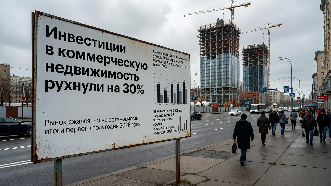 Инвестиции в коммерческую недвижимость рухнули на 30%