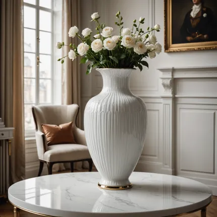 Искусство декора: как классическая белая фарфоровая ваза преобразит ваш интерьер