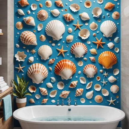 Декор ванной комнаты: как наклейки с ракушками и водостойкие наклейки преобразят ваше пространство